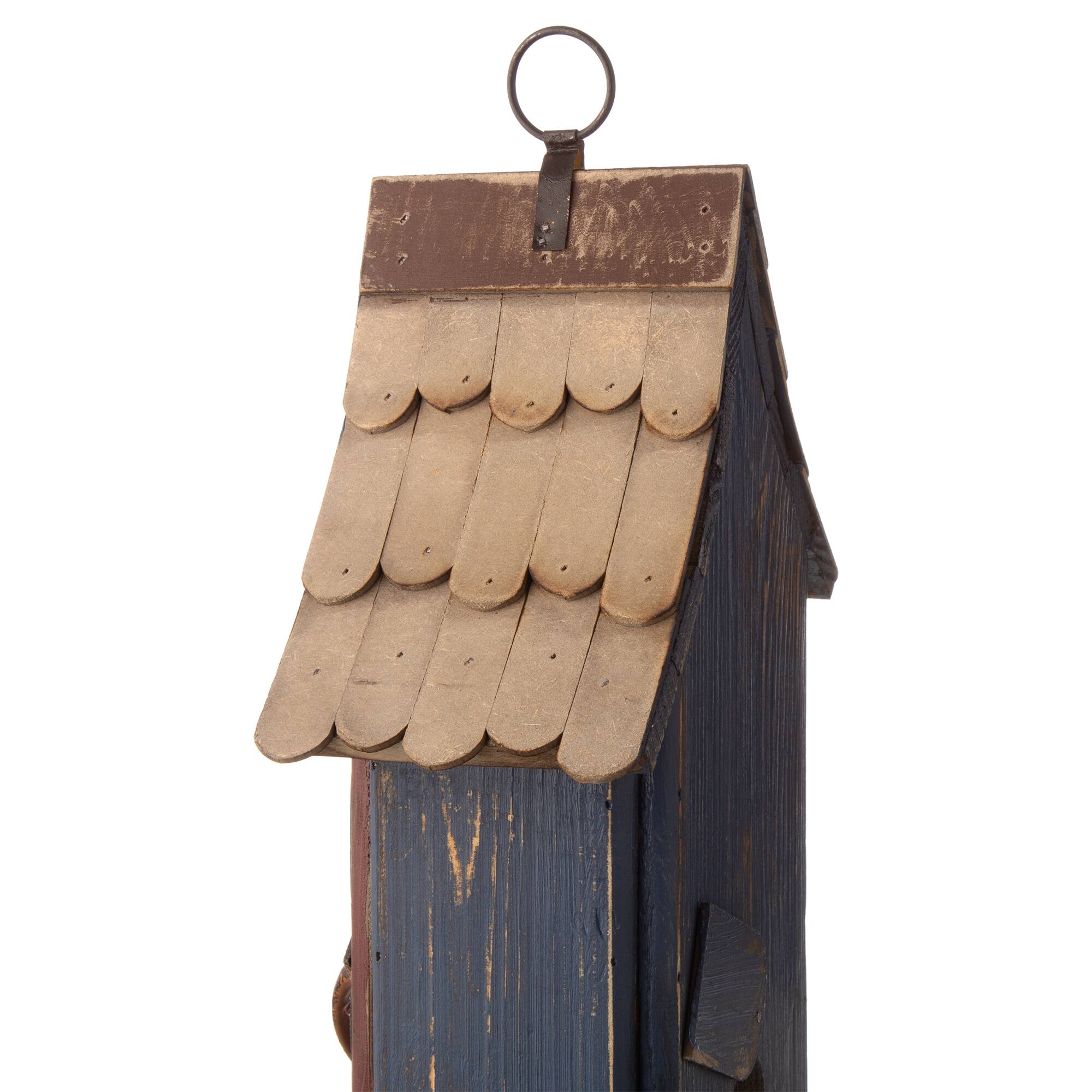Glitzhome® Patriotic Hand Painted Wood Bird House